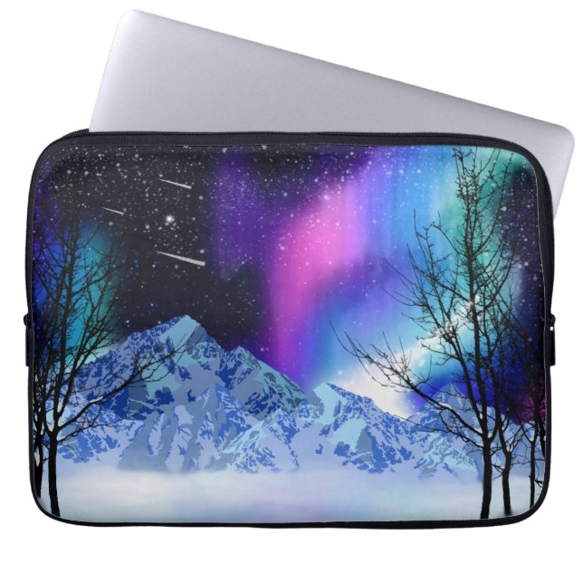 Winter Wonderlights Laptop Sleeve (Front)