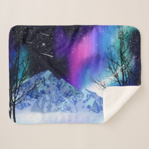 Winter Wonderlights Sherpa Blanket