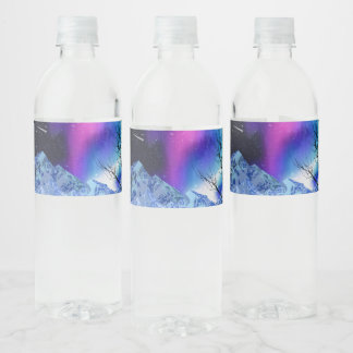 Winter Wonderlights Water Bottle Label