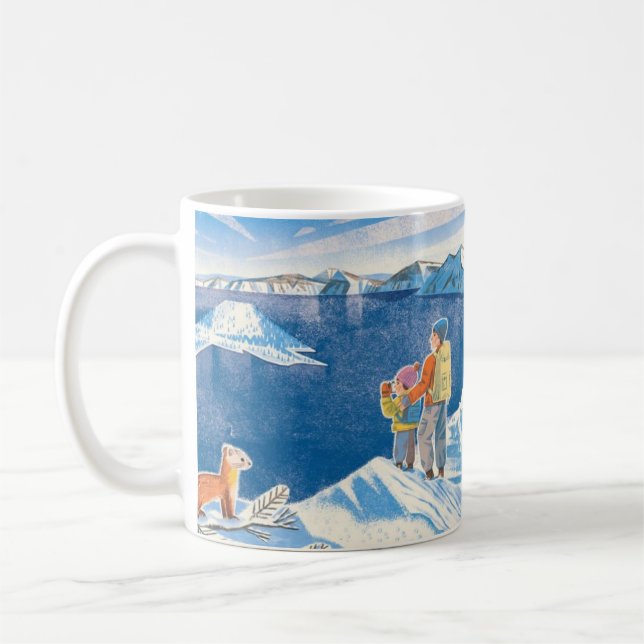 Winter Wonders – A Whimsical Mountain Adventure  Coffee Mug (Left)
