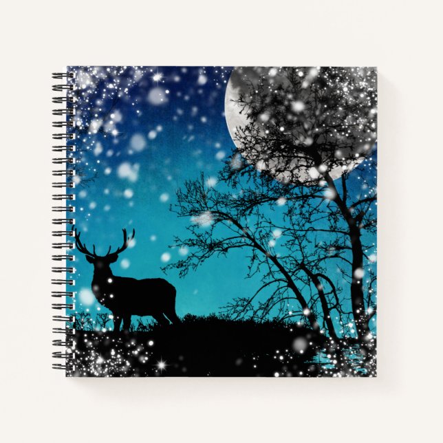 Winter Woodland and Deer Notebook (Front)