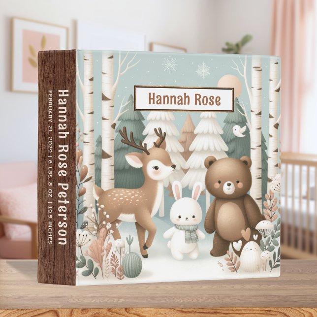 Winter Woodland Animals Baby Photo Album Binder (Creator Uploaded)