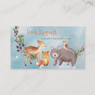 Winter Woodland Animals Berries Pine Cotton Games Enclosure Card