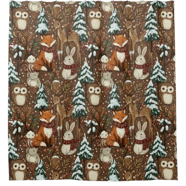 Winter Woodland Animals Christmas Pattern (Front)