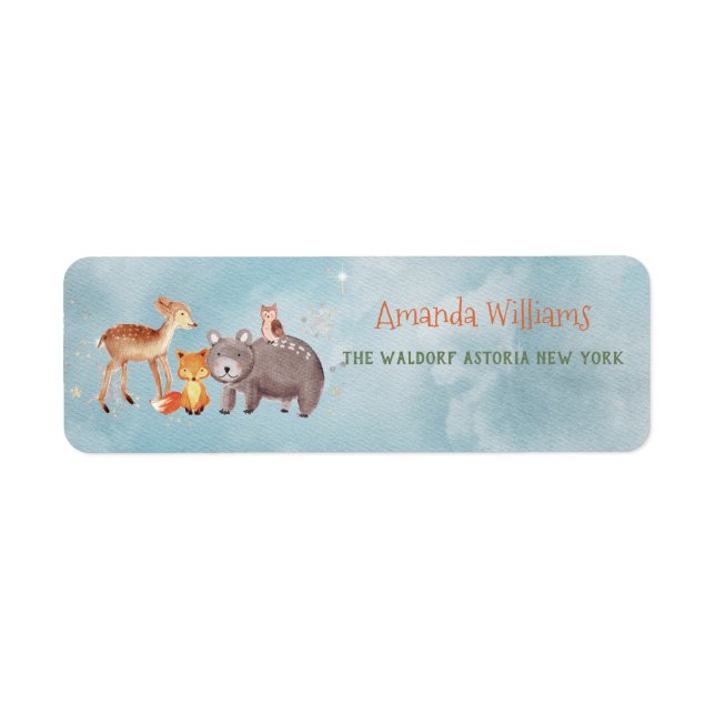 Winter Woodland Animals Forest Friends Baby Shower (Front)