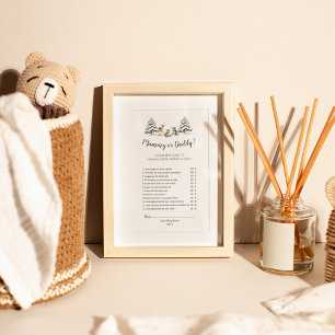 Winter Woodland Animals Shower Mummy or Daddy Flyer