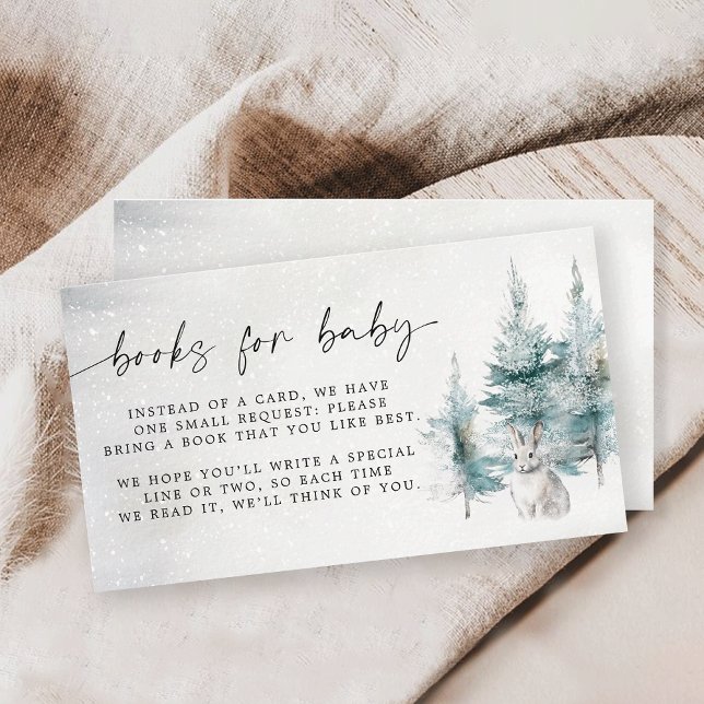 Winter Woodland Baby Cold Outside Book Request Enclosure Card (Creator Uploaded)