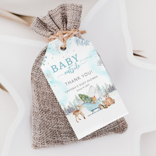Winter Woodland Baby It's Cold Outside Baby Shower Gift Tags