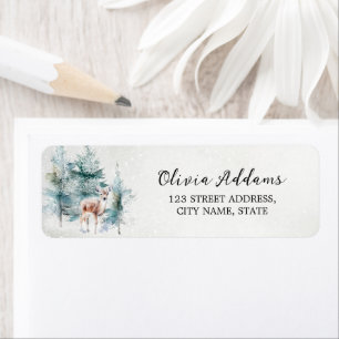 Winter Woodland Baby Shower Return Address