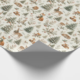 Winter Woodland Christmas Holiday Wrapping Paper