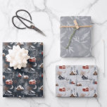 Winter Woodland Collection Wrapping Paper Sheets<br><div class="desc">Beautifully illustrated woodland design,  in shades of silver and grey,  evoke memories of an old fashioned Christmas...  when cabins were warm and inviting to all!  Merry Christmas!</div>