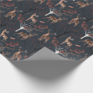 Winter Woodland Deer Holiday Christmas Wrapping Paper