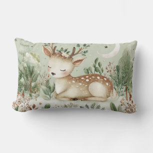 Winter Woodland Deer Lumbar Pillow