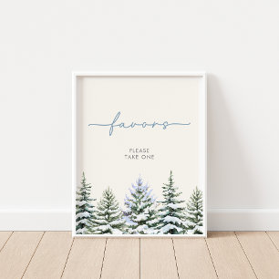 Winter Woodland Favours Sign
