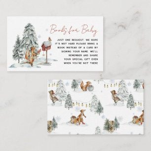 Winter Woodland Forest Book Request Enclosure Card