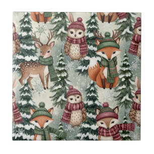 Winter Woodland Friends – Cute Animals Tile