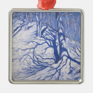 Winter Woodland near Courcheval 2008 Metal Ornament