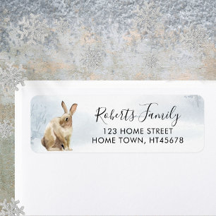 Winter Woodland Scene Hare