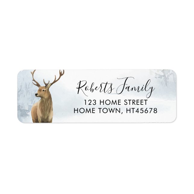 Winter Woodland Scene Stag (Front)