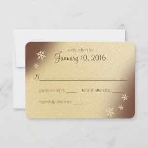 Winter Woodland Snowflakes Brown et Gold Réponse