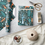 Winter Woodland Teal/Gold ID785 Wrapping Paper<br><div class="desc">This original gift wrap pattern features an eye-catching colour palette in shades of teal and gold. The sophisticated charm of this design is not just for kids or Christmas; the winter wonderland of animals and foliage gives this pattern a modern, contemporary vibe. Watercolor graphics include deer, fox and rabbit surrounded...</div>