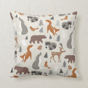 Winter Woodland Throw Pillow