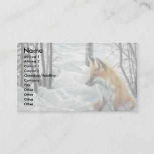 Winter woods, Fox Business Card