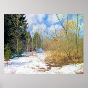 Winter woods poster