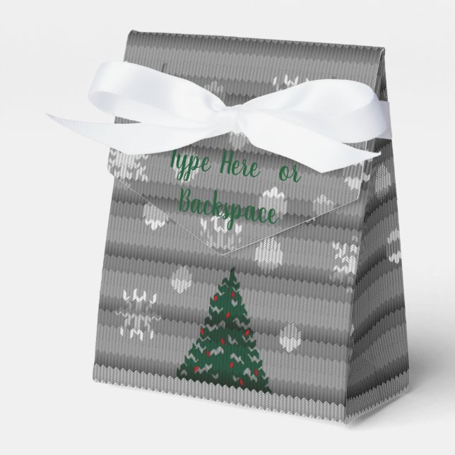 Winter Wool Gift Box Personalized Holiday Boxes (Front Side)
