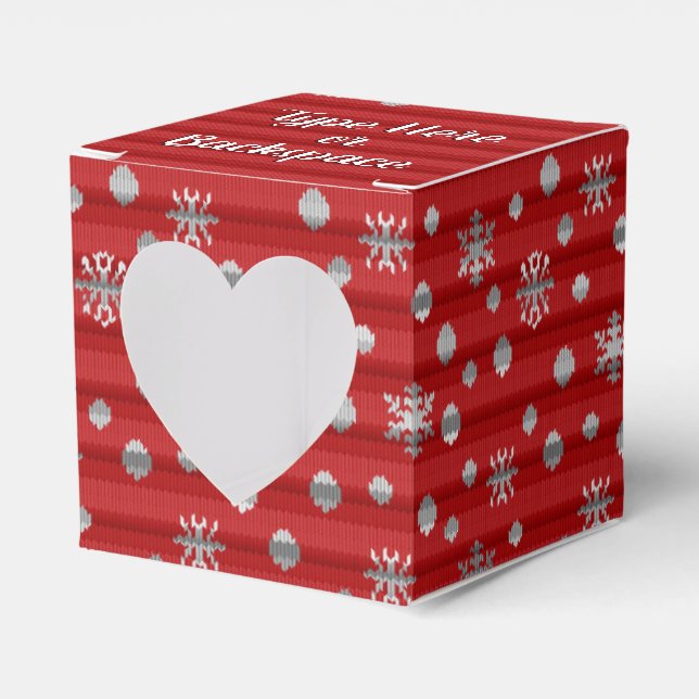Winter Wool Gift Box Personalized Holiday Boxes (Front Side)