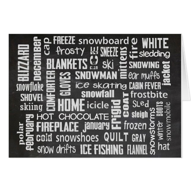 Winter Word Art Collage (Front Horizontal)