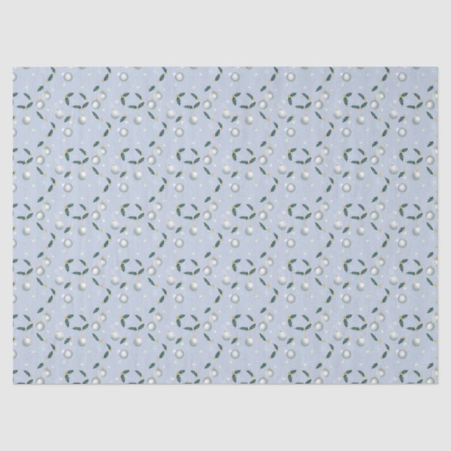 Winter Wreath Gift Wrap Tissue Paper (Front)
