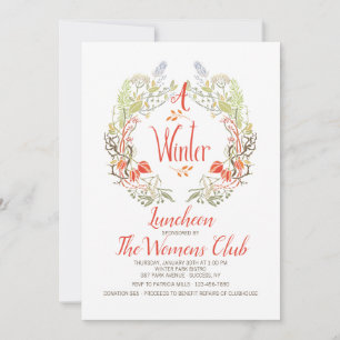 Winter Wreath Invitation