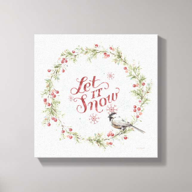 Winter Wreath - Let it Snow Canvas Print (Front)