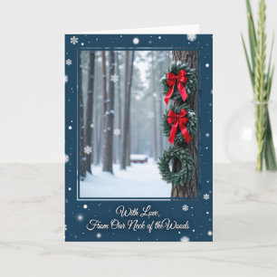 Winter Wreath Tree Card