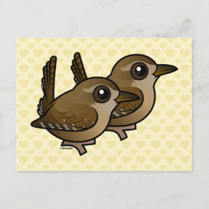 Winter Wren Pair Postcard