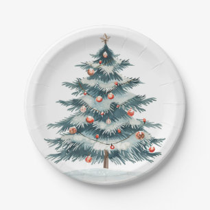 Winter, Yule & Christmas Festive Paper Plate