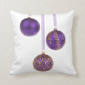 Winterberry Amethyst Purple Lavender Christmas Throw Pillow