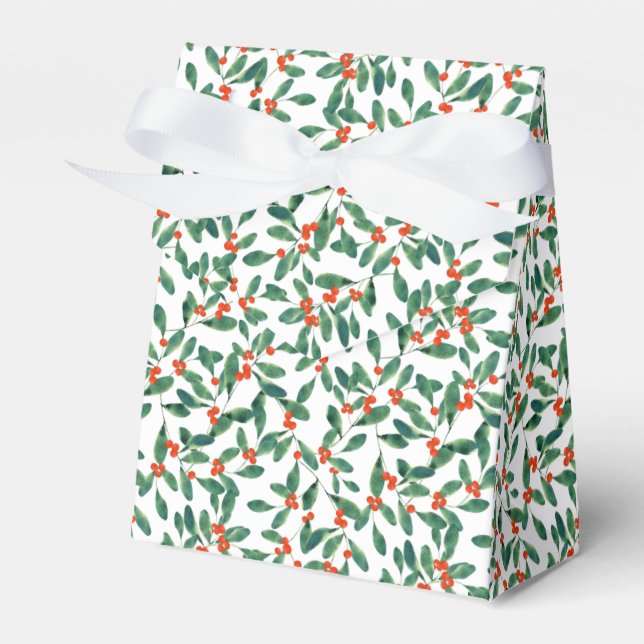 Winterberry (Classic) Favor Box (Front Side)