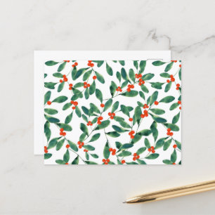 Winterberry (Classic) Holiday Postcard