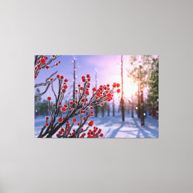 Winterberry dans la copie de toile de glace (Recto)