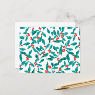 Winterberry (Festive) Holiday Postcard