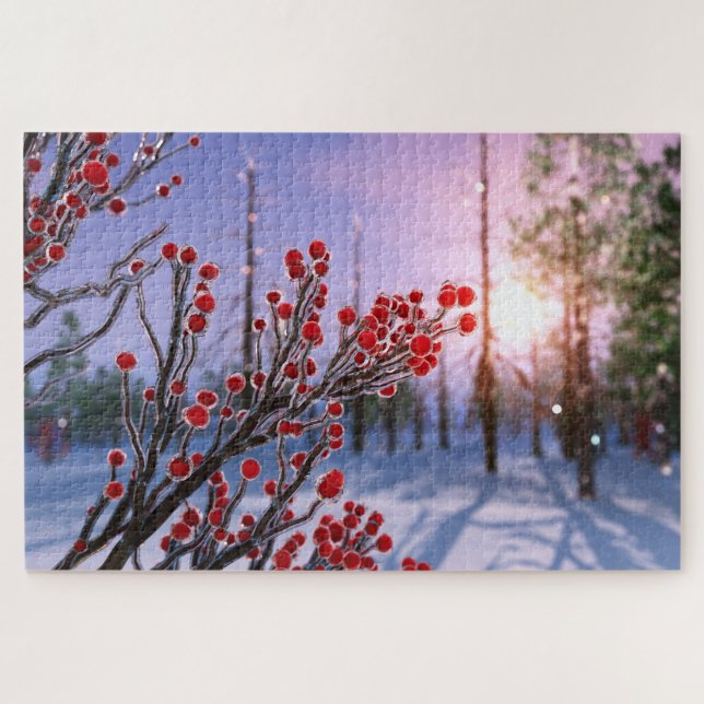 Winterberry in Ice Puzzle (Horizontal)