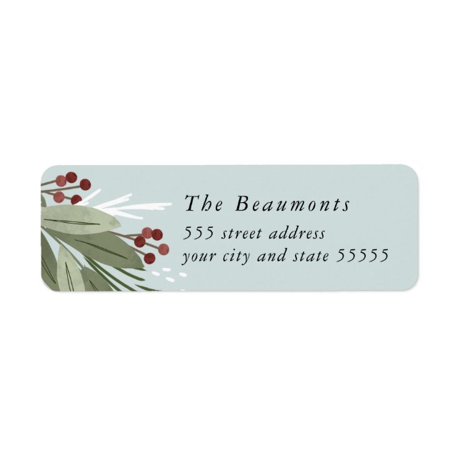 Winterberry Return Address Label (Front)