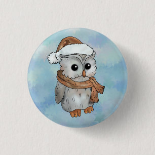 Wintereule 1 Inch Round Button