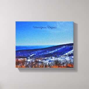 Wintergreen Virginia Mountain Ski Resort in Winter Canvas Print