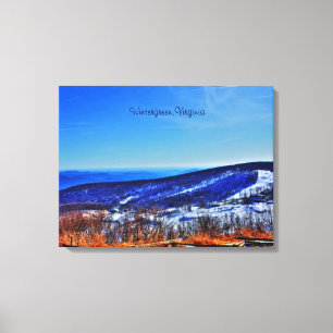 Wintergreen Virginia Mountain Ski Resort in Winter Canvas Print