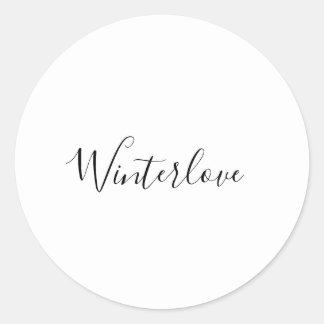 Winterlust Modern Minimalist Christmas Sticker 