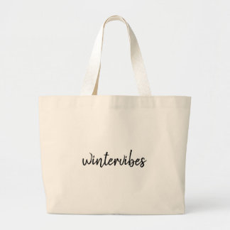 Winterlust Modern Minimalist Holiday Design Large Tote Bag