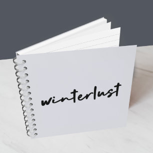 Winterlust Winter Modern Minimalist Christmas Notebook